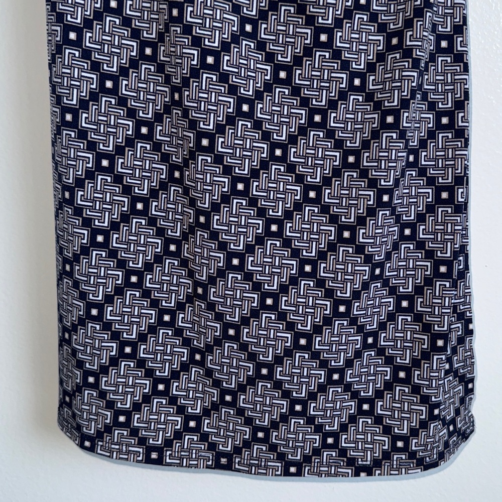 Laundry By Shelli Segal Navy Blue Professional V-Neck Knee Length Dress Large - Picture 8 of 8